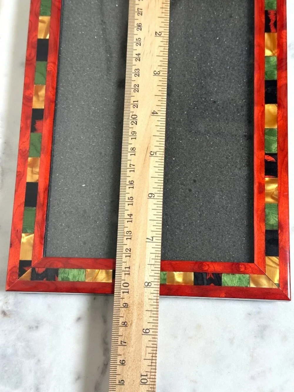 Vintage Red Mosaic Picture Frame 5x7 | Art Deco Style Photo Frame | Decorative